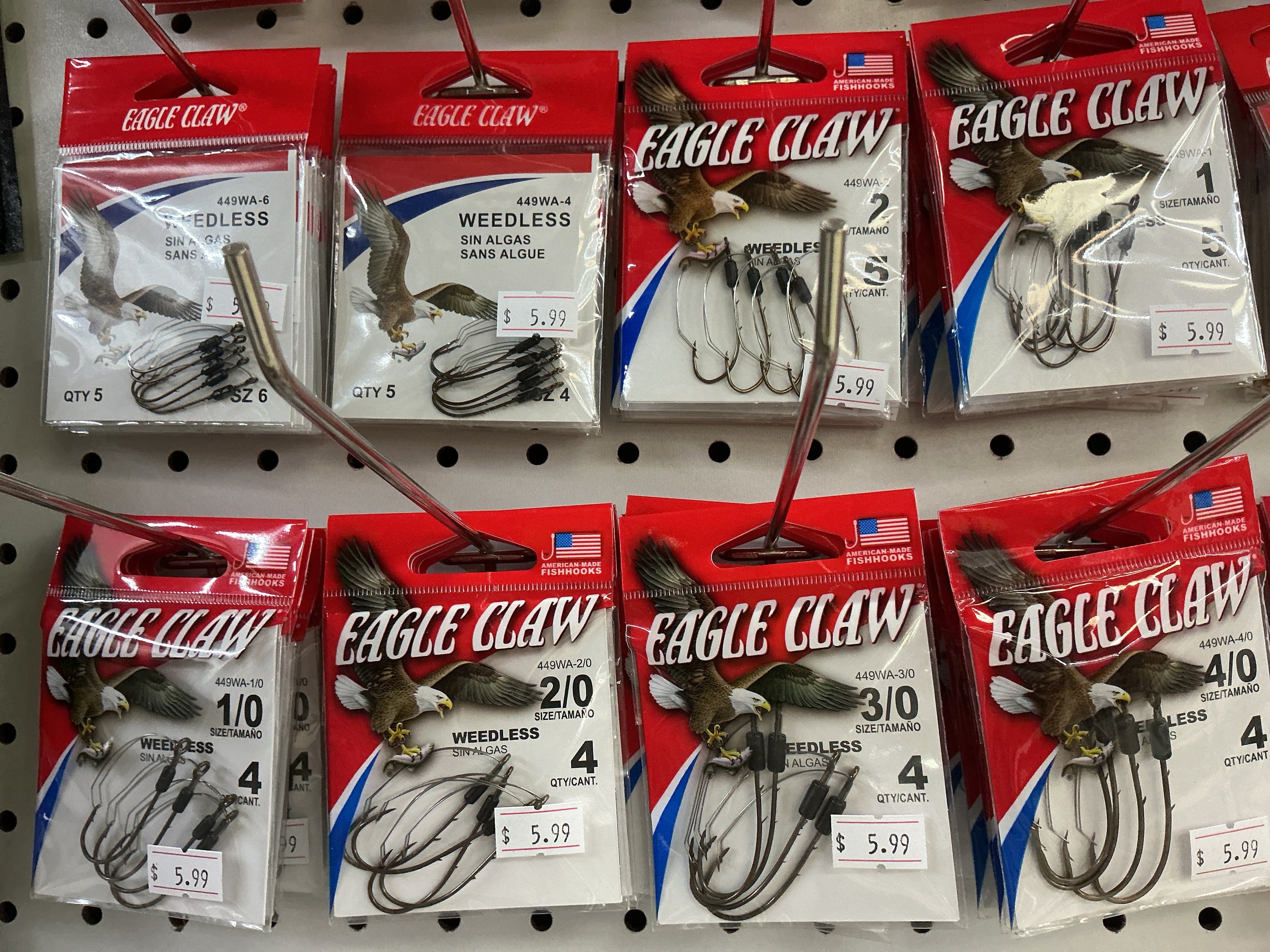 EagleClaw Weedless Hooks